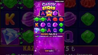 Slot Oyunları - Candy Stars - Şeker Tadında Kombo #slot #slotoyunları #shorts