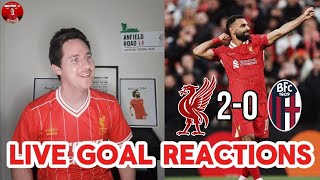 LIVERPOOL vs BOLOGNA (2-0) LIVE GOAL REACTIONS!