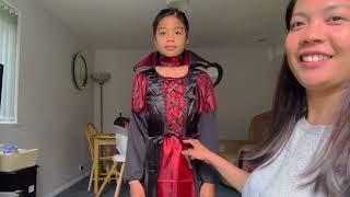 GEMVIE Kids Halloween Vampire Costume for Girls Vampiress Princess Cosplay Fancy Dress Ups #GEMVIE