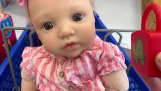 Taking my reborn baby doll Lily out in public!