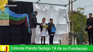 Colonia Pando festejo sus 74 años.