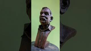 portrait sculpture | DS Senanayak portrait sculpture with faiber #shorts