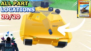 WHERE TO FIND ALL 20 PARTS FOR THE GOLDEN PL-01 IN MILITARY TYCOON ROBLOX!