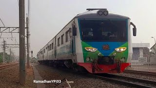 Kereta Inspeksi 3 melintas Cakung dari Jatinegara menuju Yogyakarta