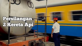 Edisi kereta api jadul | Dua bocil hunting kereta  Tangki Pertamina Silang dengan KA. Ekonomi