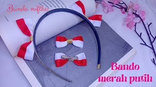 bando merah putih simple, jepit merah putih , accesories merah putih