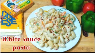 Pasta In White Sauce | Creamy & Cheesy White Sauce Pasta Recipe