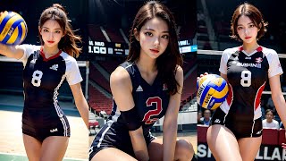 [4K] VOLLEYBALL UNIFORMㅣバレーボールユニフォームㅣAi룩북, Ai lookbook