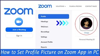 How to Set Profile Picture on Zoom App in PC