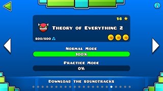 Geometry Dash | Level 18 - "THEORY OF EVERYTHING 2" by RobTop 100% [All 3 Coins]