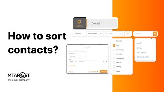 How to sort contacts? | MTARGET How-To