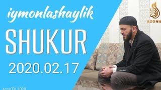 Шукур. Фарук (Фаррух) Соипов янги маруза 17.02.20 Shukur. Faruq Soipov yangi maruza 17.02.2020