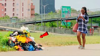 She Took off her Glasses! Trashman Prank!