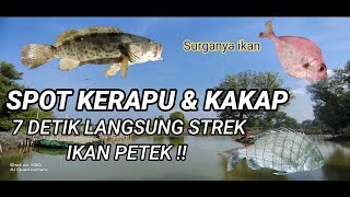 TERNYATA DISINI SPOT IKAN KAKAP DAN KERAPU | PESTA STREAK IKAN PETEK !! MUARA BENDERA