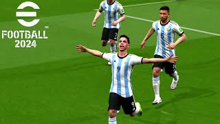 efootball 2024 Update New Gameplay CHILE VS ARGENTINA  #copaamericausa2024