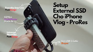 Peak Design Case for iPhone | Universal Bar Mount | Best Setup SSD Portable iphone 15 Pro Max