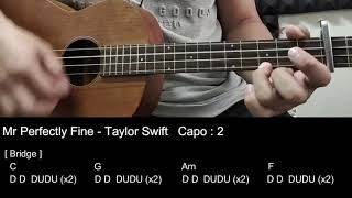 Mr. Perfectly Fine - Taylor Swift Ukulele Tutorial with Chords / Lyrics