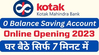 Kotak bank account opening zero balance 2023 | Kotak bank me Online account kaise khole | Kotak bank