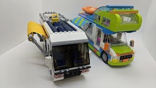 LEGO Van Showdown:  LEGO Creator Vacation Getaways (31052) and LEGO Friends Mia's Camper Van (41339)