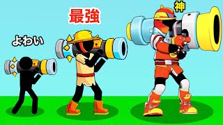 バズーカで棒人間の家をふっとばしまくった結果【棒人間が戦うゲーム】