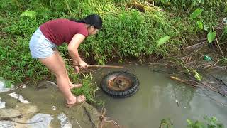 Genius Girl - Technology to Make a Mobile Home from Two Car Tires Soaked in Water for 5 Years 🛠🛠