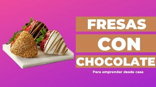 COMO HACER fresas con chocolate Facil🍓