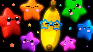 Baby Fruit Dancing Hip Hop with STARS ⭐⭐⭐⭐ ⭐ Rap Song - Sensory Video