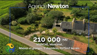 Maison a vendre / house for sale MANCHE, Normandie, France.  5 chs, 5575 terrain - AS 4436