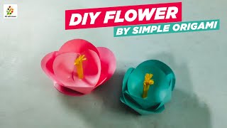 DIY Origami Paper Flower - 5 || Easy Step by Step Tutorial || DIY with sayan