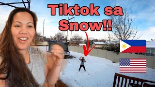 Nagluto Nang Kutsinta Dito sa America at nag TikTok sa Snow