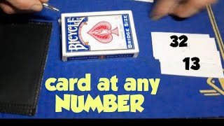 Card at any NUMBER/ spectators pick all the numbers/card trick