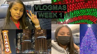 VLOGMAS WEEK 1: Day Trip To Chicago + It Snowed!