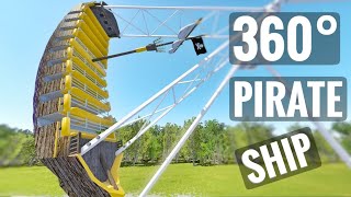 Flat Ride 360 video Pirate Ship Roller Coaster Carousel 360° POV 4K PSVR