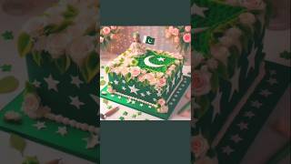 Pakistani flag cake decorating wishes Happy moment with a sweet #Shorts #flagcake #viral #subscribe