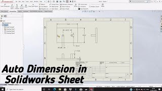 How To Give Auto-Dimensions In Solidworks | Solidworks Sheet | Solidworks