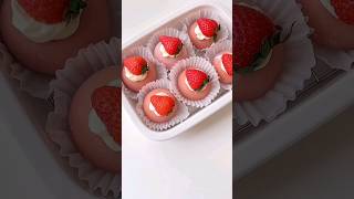 3 ingredients Strawberry bal🍓 #shorts #youtubeshorts #shortvideo