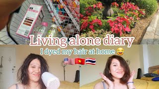 Sub] 🇹🇭 CUỘC SỐNG THÁI LAN - nhật ký 1 ngày, tự nhuộm tóc | Daily vlog in Thailand, Hair dye at home