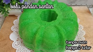 bolu pandan kukus hanya 2 telur. empuk dan lembut