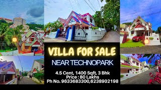 Villa for sale near Technopark, TVM, Ph No. 9633683300,6238902198