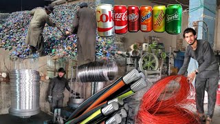 Recycling Tin Cans to Make Electric Wire Cable in Factory | Manufacturing Aluminium Cable wire