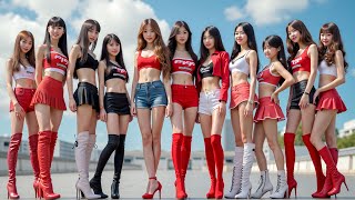 AI 룩북 Racing Girl Japan Race Girl Bodysuit Fashion Show