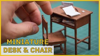 Miniature Desk and Chair | Make Miniature From Scraps | Upcycling Project #2