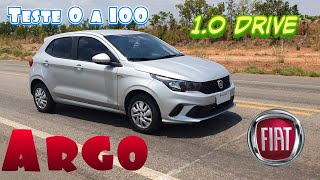 Teste 0-100 FIAT ARGO 1.0 DRIVE