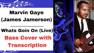 Whats Going On Live 1972 Bass Cover with Notation (Marvin Gaye, James Jamerson bass line)