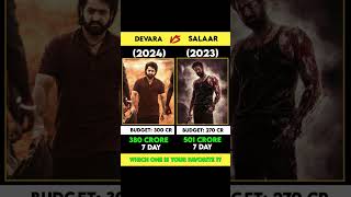 Devara vs Salaar Movie 7th Day Collection || #shorts #devara #devarareview #salaar #jrntr #viral