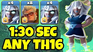 4 x DRUIDS + 4 x E-Titans are OVERPOWERED!!! BEST TH16 Attack Strategy After update