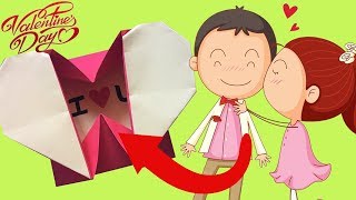 HOW TO MAKE ORIGAMI PAPER HEART BOX/ENVELOPE FOR VALENTINES DAY! (BASIC) | Tutorial - R2M3 Creations