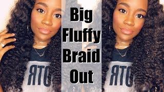 Big Fluffy Braidout---Results From Yesterday's Wash & Go Experiment