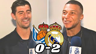 🔴🎙️MIRA las REACCIONES de MBAPPÉ, y COURTOIS en el   REAL SOCIEDAD 0 - 2 REAL MADRID