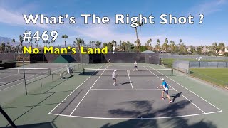 Tennis Doubles Court Positioning & No Man's Land.  What's The Right Shot? # 469.